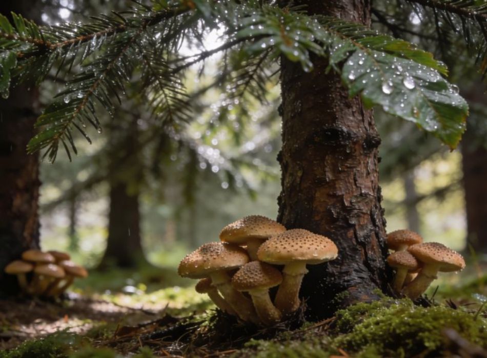 Coníferas y setas: la comunidad fúngica en los bosques de coníferas